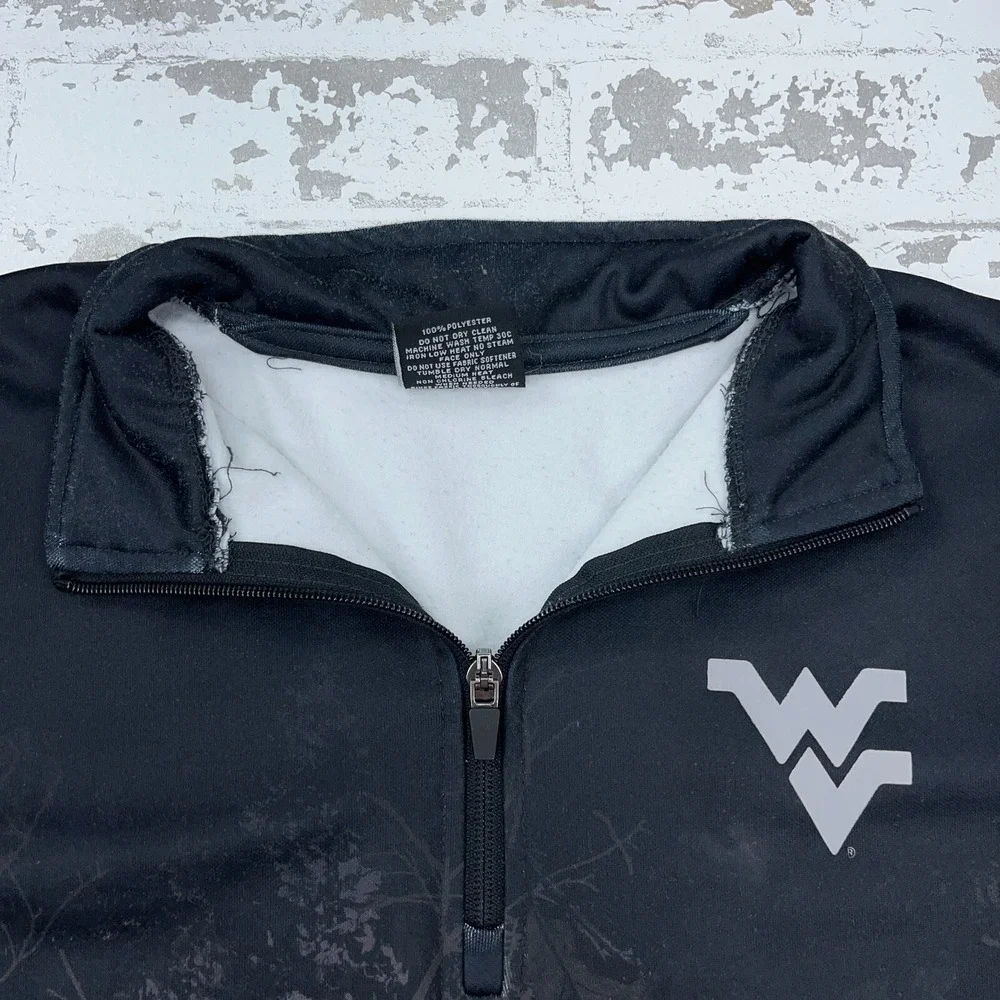 West Virginia Mountaineers Sweater Men Small Pullover WVU Camo Real Tree